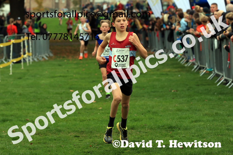 Boys Under-13s relay, 2025 Northern Cross Country Relays, Graves Park, Sheffield. Photo: David T. Hewitson/Sports for All Pics